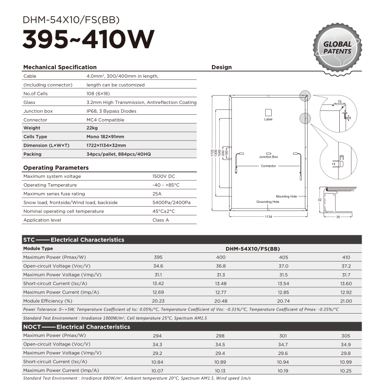 DHM-54X10FS(BB) 405W 